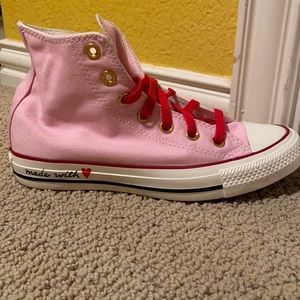 Made With Love Pink Converse Size 7